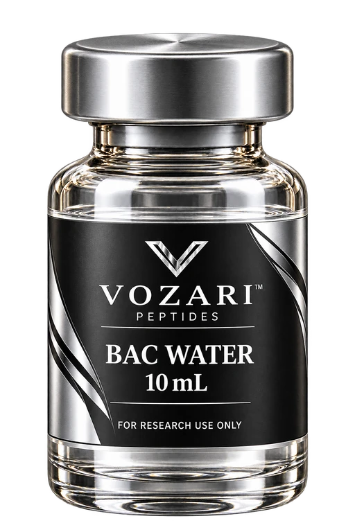 BAC Water 10 mL Vozari vial packaging mockup